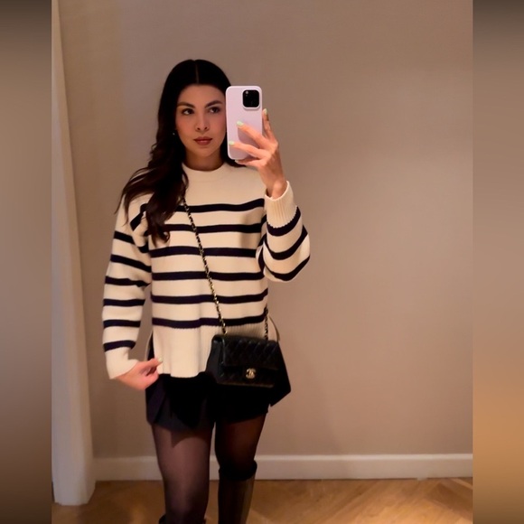 Zara - Striped Knit Sweater - Picture 1 of 7